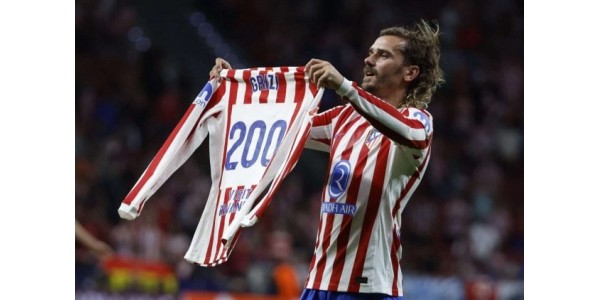 Antoine Griezmann postigao je svoj 200. gol za Atlético de Madrid Antoine Griezmann postigao je svoj 200. gol za Atlético de Madrid